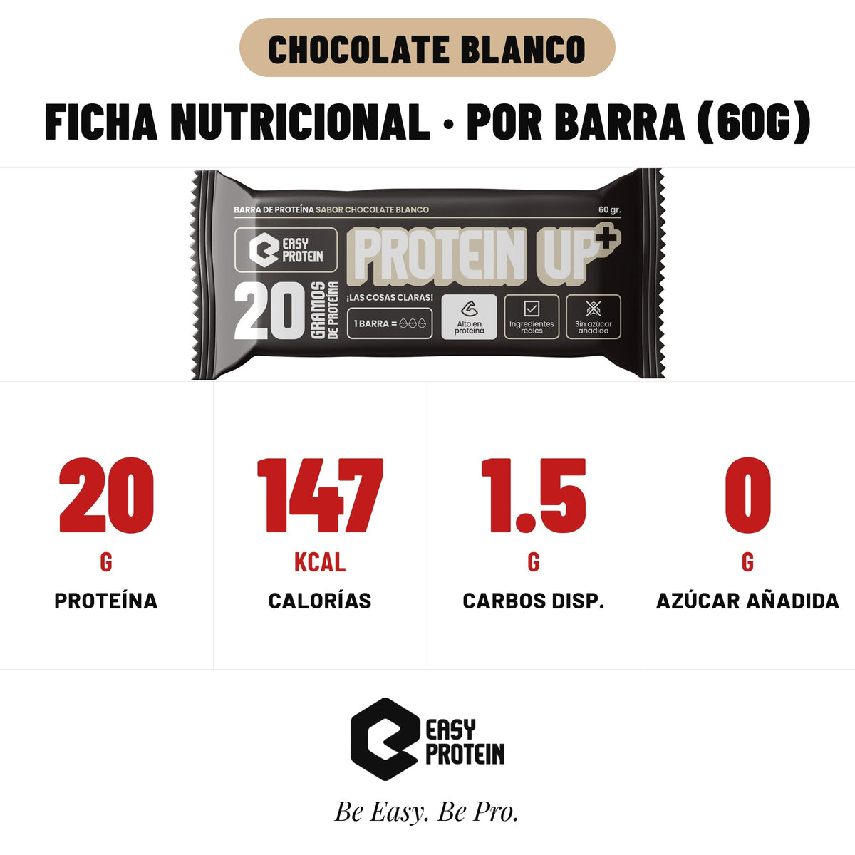 PROTEIN UP CHOCOLATE BLANCO - CAJA 5 UNIDADES